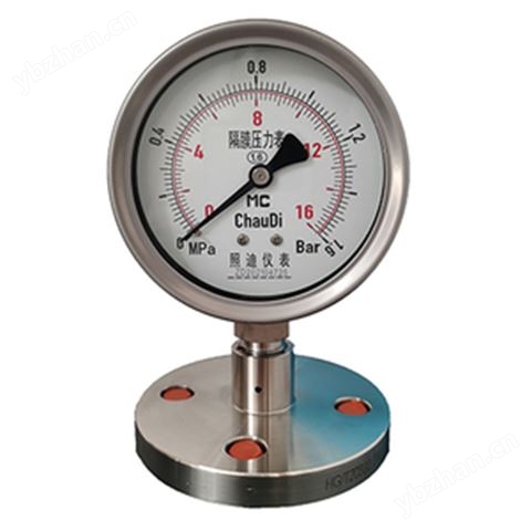 不銹鋼隔膜壓力表Y-100B-F/Z/ML(B)/316