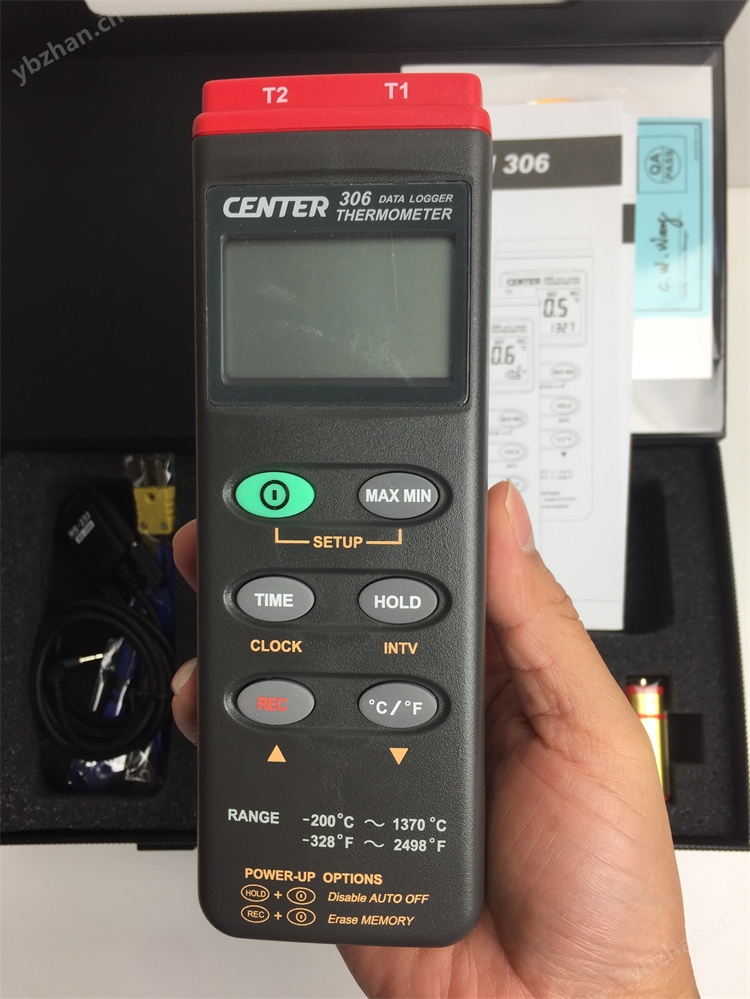 中国台湾群特原装温度计CENTER305带记录CENTER306