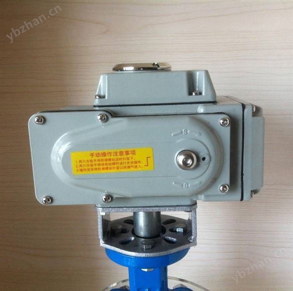 上海滬工閥門 D971X-16Q球墨鑄鐵電動對夾軟密封蝶閥DN100