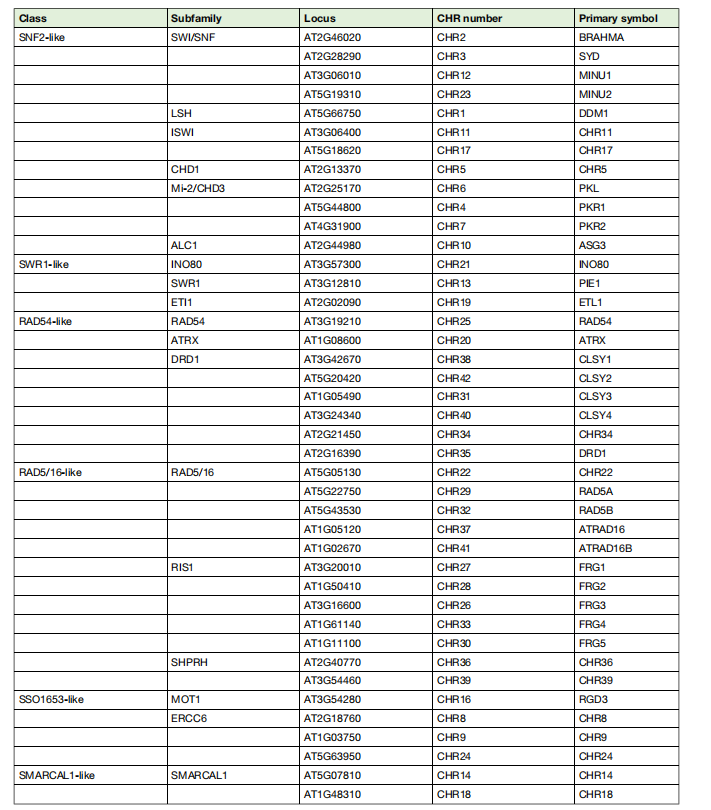 植物中的染色質(zhì)重塑：復(fù)合物組成、機(jī)制多樣性及生物學(xué)功能